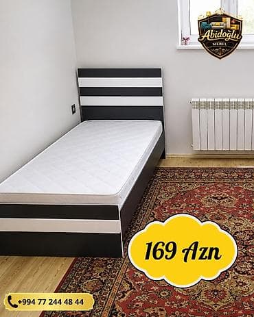 tek kravat: Yeni, Təknəfərlik çarpayı, Bazasız, Matras ilə, Siyirməsiz, Azərbaycan — 1