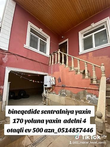 ev kiraye 2023: 100 kv. m, 3 otaqlı, Kombi, Qaz, İşıq — 1