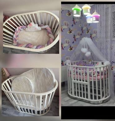 Oğlan və qız üçün, Yumru, Beşik, Dəst ilə, Matras ilə, Yellənmə mexanizm ilə