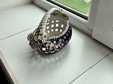 Dekorativ keramika səbəti - Material: keramika/porcelan - Rənglər