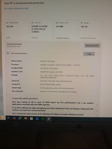 Monitorlar: HP 24f 24" IPS monitor Xüsusiyyətlər: - Ekran: 23.8" (24") IPS panel — 5