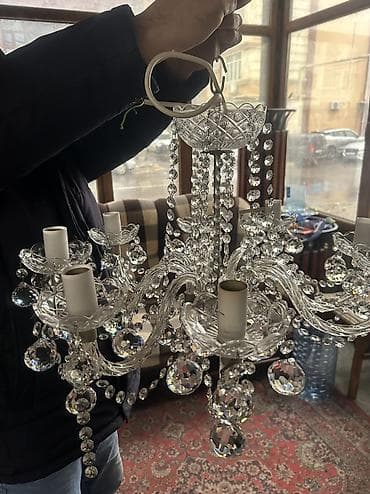 Şəkillər, tablolar: Çılçıraq, 8 lampa, Xrustal — 2