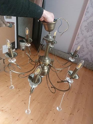 lyustra: Çılçıraq, 8 lampa, Metal — 2