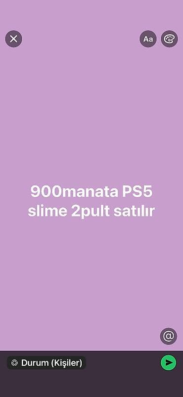 Ps 5 slime satılır təcili 900azn 2 pultu var 4aydı alınıb yeni kimidi — 2