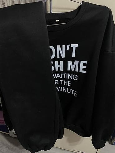 ketan dest: Qara sweatshirt və şalvardan ibarət iki hissəli dəst — 2