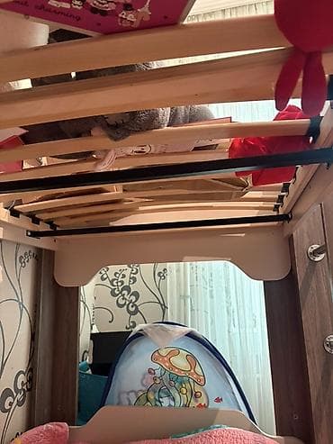 ucuz mal: Oğlan və qız üçün, Çarpayı, Matras ilə, Siyirməsiz, MDF — 2