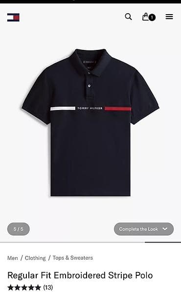 Мужская одежда: Мужское поло, Tommy Hilfiger, L, цвет - Синий — 2