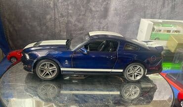 metbex tavan modelleri: Коллекционная модель Ford Mustang Shelby GT500 blue with white stripe — 9