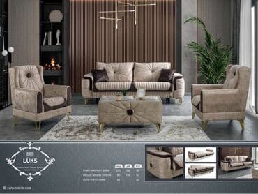 Yeni, Divan, 2 kreslo, Divan, Bazalı, Açılan