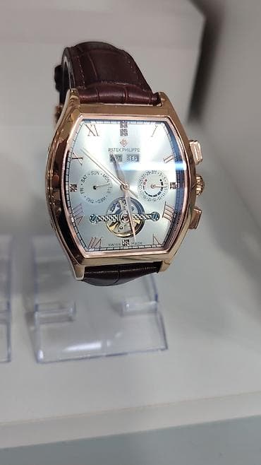 gun eynəyi: Patek Philippe tərzində kişi qol saatı - Korpus: parlaq metal — 3