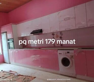 monqolustan quzu əti: Sifarişlə mətbəx dəsti, Özü çəkən petlələr, MDF, Kredit yoxdur, Pulsuz çatdırılma, Rayonlara çatdırılma — 2