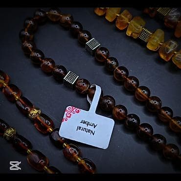 dini hediyyeler: Təbii kəhrəbadan təsbeh kolleksiyası qiymətlər 200_250azn - Material — 3