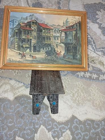 vinil divar: Rəsm tablosu – şəhər küçə səhnəsi KƏTAN ÜZƏRİNDƏ - Texnika: Tuval — 3