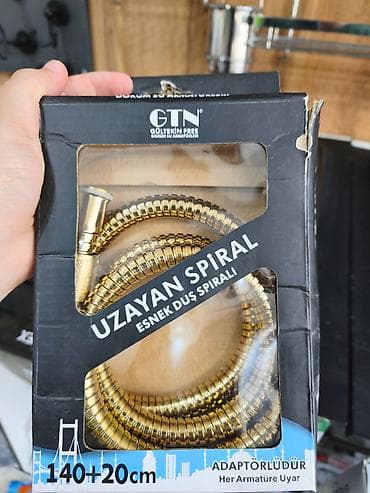 GTN Gültekin Pres Uzayan Spiral – Esnek Duş Spiralı - Rəng: qızılı -