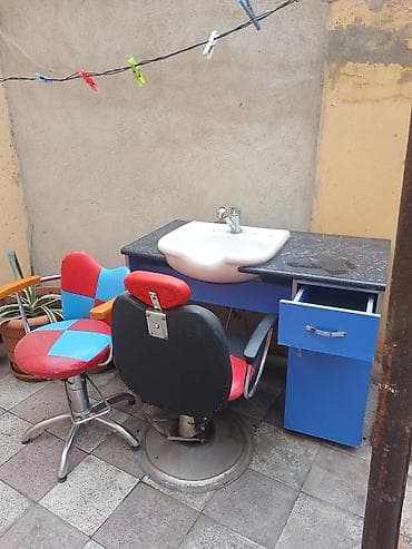 alet masasi: Bərbər dəsti – yuyucu lavabo və oturacaqlar - Komplekt: saç yuma — 4