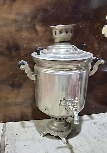 del: 60-70 ilin samavari - Material: qalay rəngli metal gövdə, möhkəm — 2