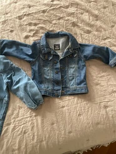 детские джинсовые вещи: Uşaq üçün denim dəst - 1 ədəd cins pencək: klassik yaxalıqlı — 1