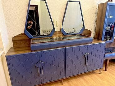 qonag desti: Mebellər dəsti – qonaq otağı üçün - Rəng və material: tünd göy mat — 4