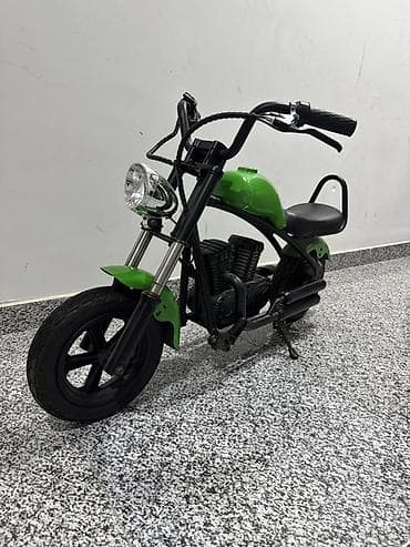 Uşaq dünyası: Uşaq üçün mini motosiklet – chopper üslubunda - Rəng: yaşıl-qara - — 4