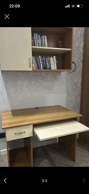 divarda kitab refleri: Düz masa, Polkalı, Siyirməli, Sadə laminat, Zəmanətsiz, Kredit yoxdur — 1