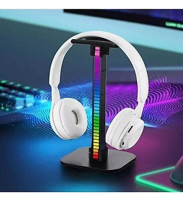 iphone x kabrolar: RGB LED qulaqlıq stendi – musiqiyə reaksiya verən işıq effektli - — 1