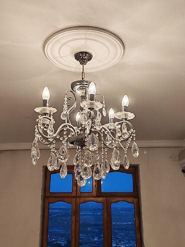 osram lampaları: Çılçıraq, 6 lampa, Xrustal — 4