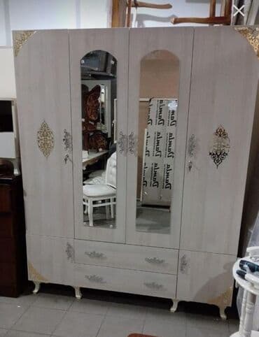 4 qapili dolab: Yeni, Açılan, 4 qapılı Düz dolab, Qarderob, paltar dolabı, Azərbaycan — 9