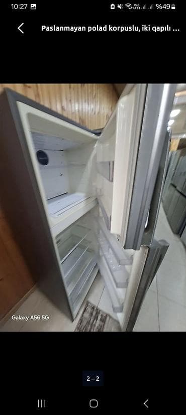 ucuz soyducu: İki qapılı, paslanmayan polad (inox) korpuslu soyuducu - Yuxarıda — 2