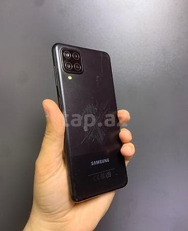 honor pad x8b: Samsung Galaxy A12, 32 GB, rəng - Qara, Barmaq izi — 5