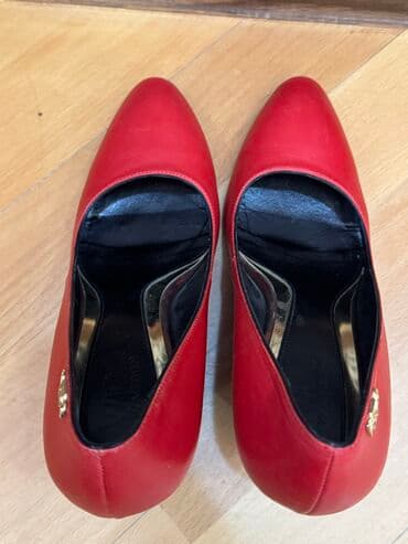 Ботинки и ботильоны: Туфли, Размер: 37, цвет - Красный, Б/у — 5