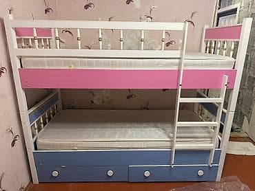 Oğlan və qız üçün, Çarpayı, Matras ilə, Siyirməli, Taxta — 1