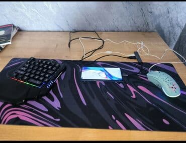 Kalviatura,mişka,mousepad,usb adaptor,telefonnan oyun oynamağ üçün