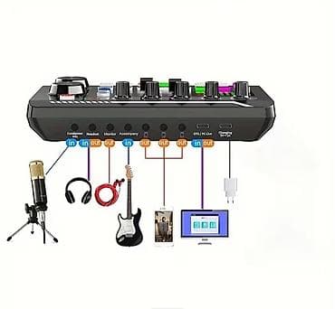 Səs kartı və studiya mikrofonu komplekti – canlı yayım, podkast — 2