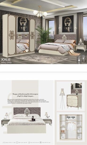 İkinəfərlik çarpayı, Dolab, Termo, 2 tumba, Yeni