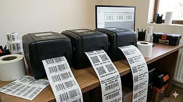 Barkod və etiket çap xidmət - Barkodlar QR kodlar, məhsul adı, ölçü — 2