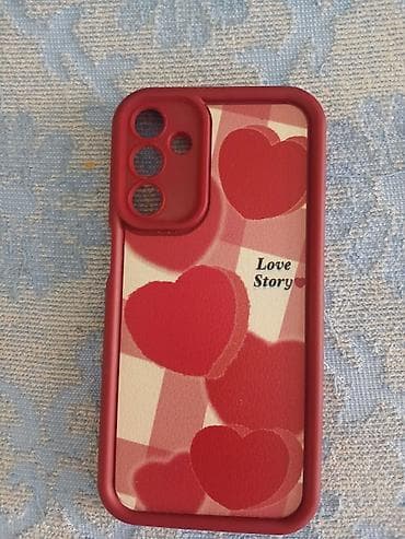 Məhsul: Telefon qabı (qırmızı, “Love Story” dizaynlı) - Model