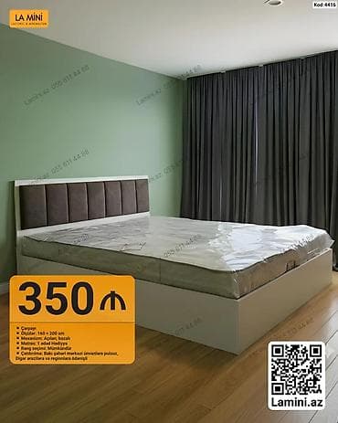 Çarpayı – Kod: 4416 - Ölçülər: 160 x 200 sm - Mexanizm: Açılan