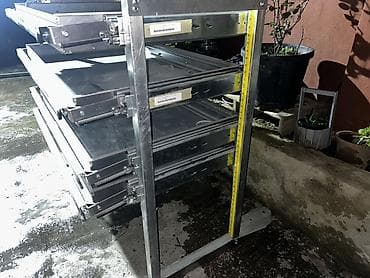 Alüminiumdan hazırlanmış çoxsəviyyəli sürgülü rəf sistemi - Material — 2