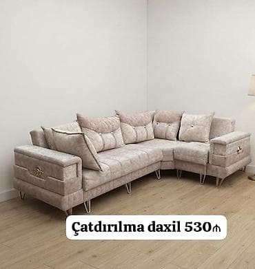 Künc divan, İşlənmiş, Açılan, Bazalı, Parça, Pulsuz çatdırılma