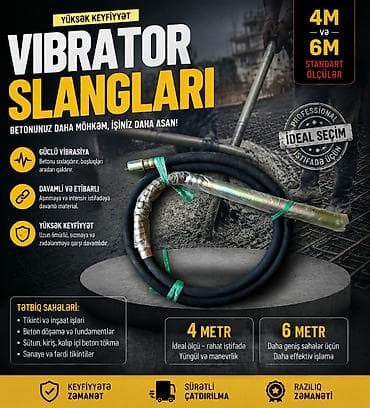 Bağ evi və bağ üçün hərşey: Vibrator şlanqları – yüksək keyfiyyət Betonun sıxlaşdırılması və — 1