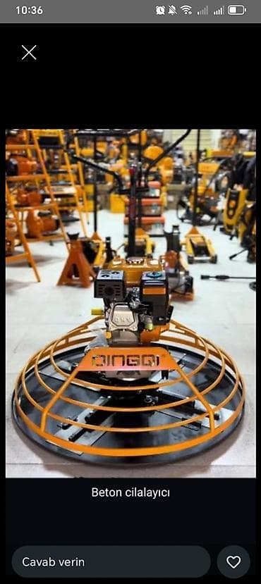 Beton cilalayıcı (benzinlə işləyən, polad karkas) Təyinat: - Təzə və