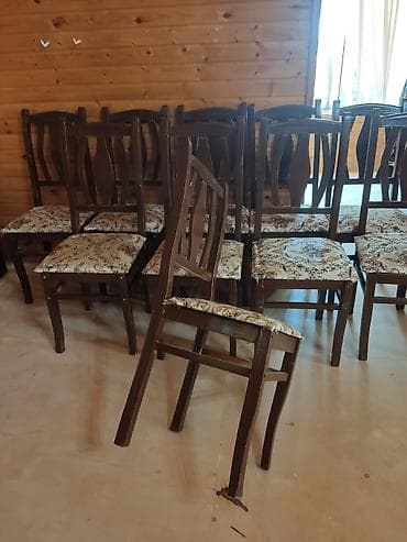 masa restoran: Mebel dəsti – dairəvi masa + stullar - Masa: dairəvi formalı, üstündə — 4