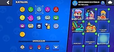 qızıl eşyaları: Brawl Stars hesabı – yüksək səviyyəli profil - Kupa yolu: 37.484 - — 5