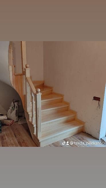 pilleken taxtalari: Taxta pilləkənlərin hazırlanması və quraşdırılması xidməti - — 2