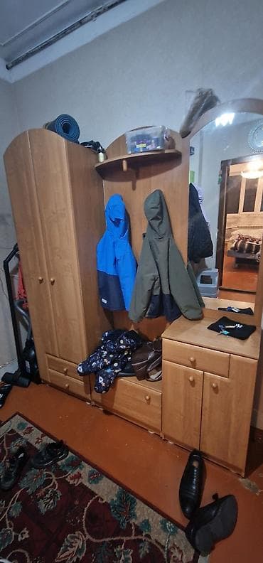 Dəhliz üçün çoxfunksiyalı mebel dəsti - Material: ağac fakturalı