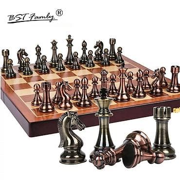 Şahmatlar: Şahmat oyunu♟ Şahmat taxtası daşları ilə birlikdə. Orjinal 🏷 Ölkə — 1