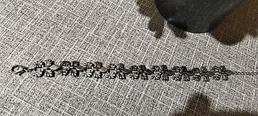 saat qol: Gümüş rəngli zərif qolbaq - Dizayn: Bütün qolbaq boyunca bir-birinə — 4