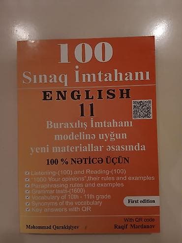 Kitablar və jurnallar: İnglis dili üzrə dərsliklər,test topluları — 2
