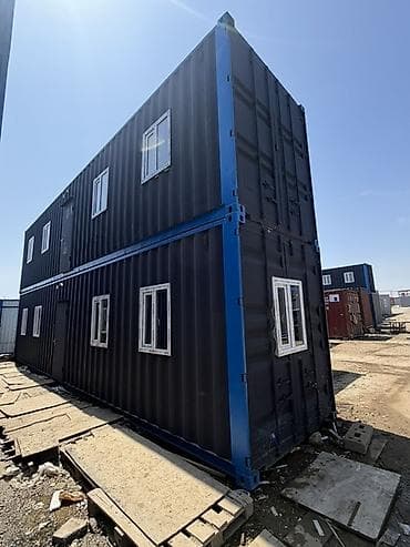 İki mərtəbəli modul/konteyner ev - 2 ədəd 40 fut dəniz konteynerindən