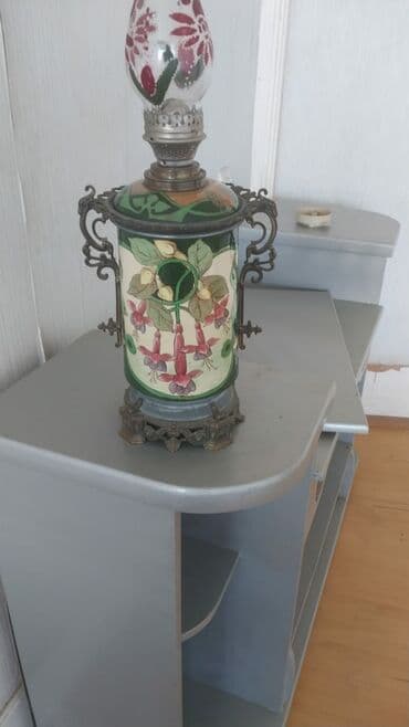 Статуэтки: Antiq kerosin lampası - Material: Şüşə və metal (bürünc üslublu — 2